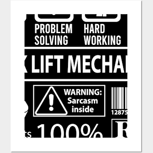 Fork Lift Mechanic T Shirt - MultiTasking Certified Job Gift Item Tee Posters and Art